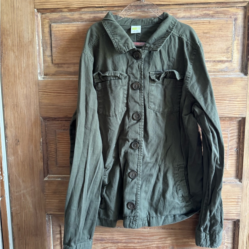 Crazy 8 Kids Green Button Down Shirt